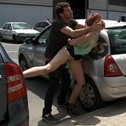 Submissive slut is tied tight, stripped naked, ass fucked, and paraded through the streets with a cum covered face